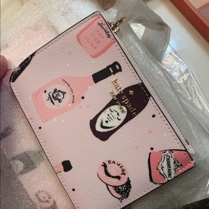 Kate Spade laurel way bitsy champagne card holder